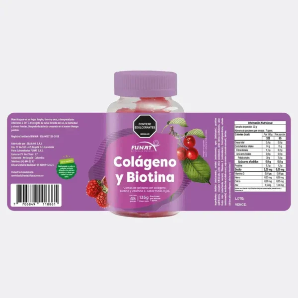 Colageno y Biotina Gomitas